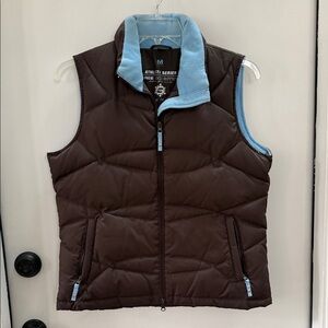 Free Country Brown and Light Blue Puffer Vest